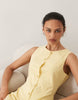 Nobody'S Child Polly Cotton Sleeveless Button Down Mini Dress In Yellow