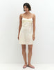 Pull&Bear Satin Mini Dress With Straps In Beige