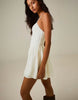 Bershka Rustic Corset Mini Dress In White