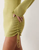 Flook The Label Freya Knitted Mini Beach Dress In Olive