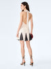 Omnes Dresses Vivi Chiffon Mini Dress With Rosette In Polka Dot In White