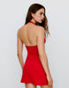 Bershka Mini Halter Neck Dress In Red
