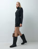 Threadbare Knitted Roll Neck Mini Dress In Black