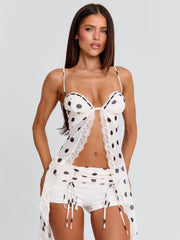 Lucy's ASHLYNE SHORTS CREAM POLKA DOT