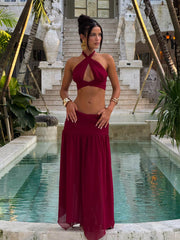 Lucy's ROEL MAXI SKIRT RED