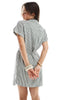 Vero Moda Mini Shirt Dress With Pockets In Khaki Stripe