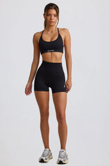 Super Sculpt Seamless Mini Shorts in Black