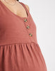 Mamalicious Maternity 2 Function Nursing Button Through Mini Sundress In Burgundy