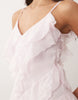 Vila Ruffle Cami Mini Dress In Cherry Blossom Pink