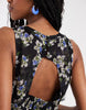 Free People Raven Printed Mini Dress In Midnight Combo