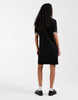 Fred Perry Bold Tipped Knitted Mini Shirt Dress In Black