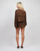 Simmi London Leapord Print Beach Chiffon Mini Dress In Brown
