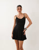 Swing Bra Cami Mini Dress In Black
