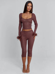 Lucy's MAHRIA PANT BROWN POLKA DOT