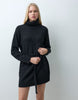 Threadbare Knitted Roll Neck Mini Dress In Black