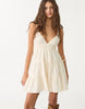 Stradivarius Mini Dress With Tied Detail At The Back In Ecru