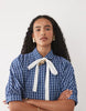 Sister Jane Celeste Exclusive Bow Detail Short Sleeve Mini Dress In Blue Check