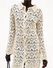 Na-Kd Knitted Crochet Mini Dress In Offwhite