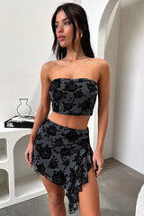 Savian Top - Black Floral