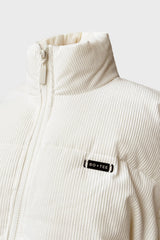 Corduroy Quilted Puffer Jacket in Ivory