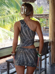 Lucy's WOLFE MINI SKIRT SAFARIA