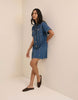 Nobody'S Child Mid Denim Shirt Mini Dress In Blue