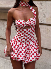 Lucy's HAYLEY MINI DRESS RED POLKA DOT