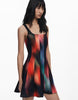 Desigual Panel Short Dress In Black