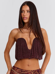 Lucy's MARIELLE TOP MAROON