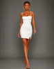 Vesper Back Strap Detail Mini Dress In Ivory
