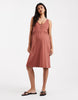 Mamalicious Maternity 2 Function Nursing Button Through Mini Sundress In Burgundy