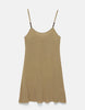 Pull&Bear Rustic Beaded Strappy Dress In Khaki