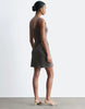 & Other Stories Mini Satin Slip Dress In Brown Mole