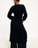 Na-Kd Knitted Wool Blend Cardigan Maxi Dress In Black