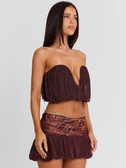 Lucy's MARIELLE TOP MAROON
