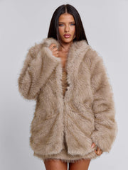 Lucy's NAHLA LONG JACKET TAN