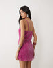 Motel Cerita Plisse Mini Dress In Pink
