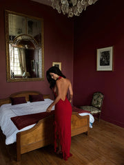 Lucy's ZOEI MAXI DRESS DEEP RED