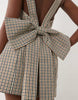 Asos Luxe Tailored Check Button Detail Mini Dress With Pockets
