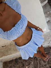 Lucy's BONNIEE TOP BLUE GINGHAM