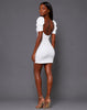 Vesper Open Back Short Sleeve Mini Dress In Ivory
