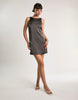 Glamorous Boat Neck Mini Shift Dress In Bitter Chocolate