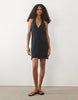 Mango Teen Knitted Halterneck Mini Dress In Charcoal