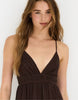 Stradivarius Short Dress With Open Back In Brown