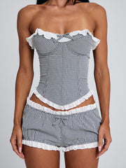 Lucy's JUNNIE SHORT BLACK GINGHAM