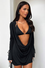 Cardi Mini Skirt  - Black
