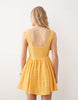 Free People V Neck Corset Style Mini Dress In Yellow