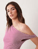 Supre Penelope Cowl Mini Dress In Pink Mulberry Stripe