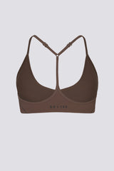 Soft Active Racerback Sports Bra in Cocoa