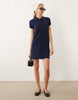 Polo Ralph Lauren Short Sleeve Casual Polo Day Dress In Navy